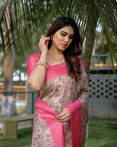 Gorgeous Soft Banarasi Silk Pink Saree